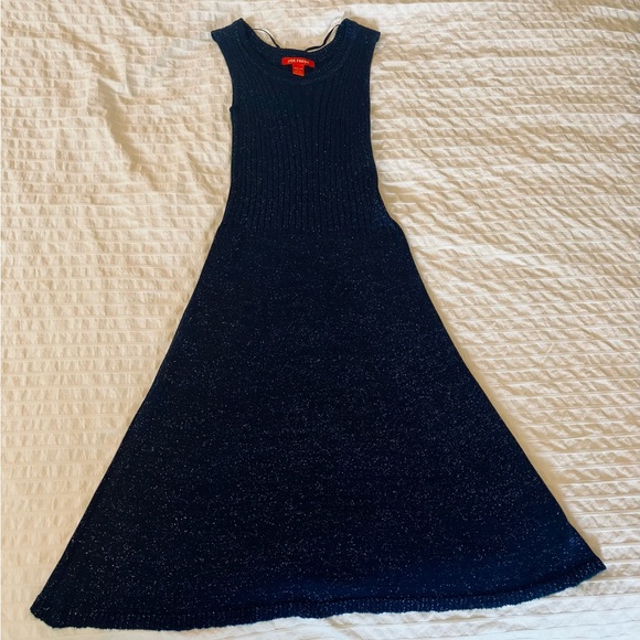 Joe Fresh Navy Glitter Dress XS - Picture 2 of 4